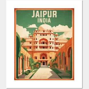 Jaipur India Vintage Tourism Travel Posters and Art